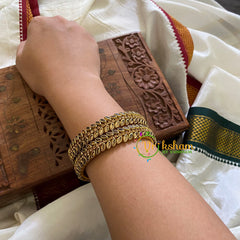 Kada Kundan Bangle-Oval-Golden Stone-G3664