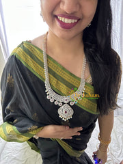 Bridal American Diamond Haram-Red-G6931