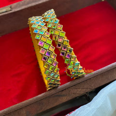Kada Kundan Bangle-3 Layer Unicorn-G3670