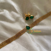 Gold Choker with Pendant-Green-Tilak-G3590