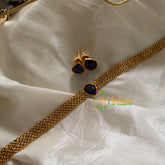 Gold Choker with Pendant-Blue-Tilak-G3592