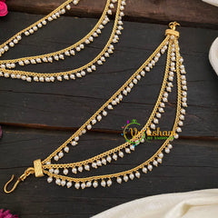 3 Layered Pearl maatil /Ear Chain -G8958