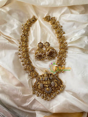 Traditional Lakshmi Haaram with jhumkas-G8750