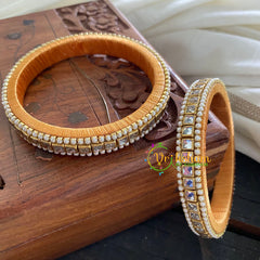 Kada Kundan Bangle-Square-WHITE-Pearl-G3676