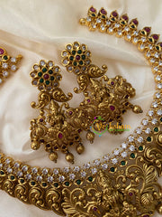 Premium Lakshmi Pendant Choker Short Neckpiece -Temple Neckpiece -G8824