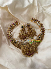 Premium Lakshmi Pendant Choker Short Neckpiece -Temple Neckpiece -G8824