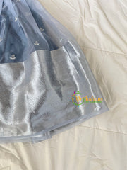 Forest Green with Silver Grey Indian Traditional Girls Lehenga-VS1810