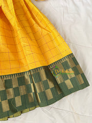 Yellow with Green Indian Traditional Girls Lehenga-VS1811