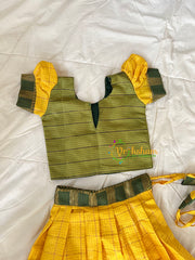 Yellow with Green Indian Traditional Girls Lehenga-VS1811