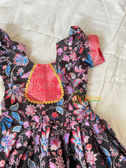 Blue Red Indian Traditional Dress for Girls- Girls Gown -VS1818