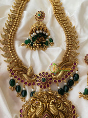 Traditional peacock Pendant Haram-G8757