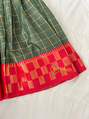 Dark Green with Red Indian Traditional Girls Lehenga-VS1807