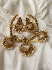 Premium Krishna Radha Short Neckpiece -Temple Neckpiece -G8819