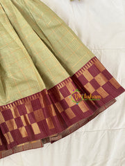 Pista Green and Maroon Pichwai Indian Traditional Girls Lehenga-VS1816