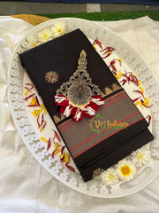 Black Rani Paithani Soft Silk Saree -VS7347