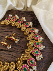 Precious Jadau Kundan Short Neckpiece-Pearl -J1623