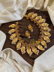 Precious Jadau Kundan Short Neckpiece-Pearl -J1623