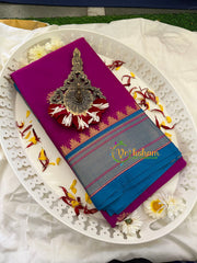Purple with Blue Rani Paithani Soft Silk Saree -VS753