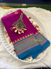 Purple with Blue Rani Paithani Soft Silk Saree -VS753