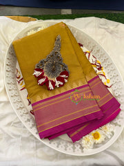 Mustard with Pink Rani Paithani Soft Silk Saree -VS755