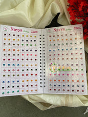 Color Sticker Bindi Book- Single Stone -Small -B06