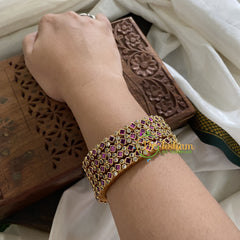 Single Line Kundan Bangle-Dice and Dots-Purple-G3697