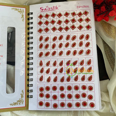 Stone Sticker Bindi Book-Border Stone--Swasthik-BB015