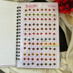 Stone Sticker Bindi Book-Border Stone--Swasthik-BB015