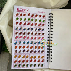 Stone Sticker Bindi Book-Border Stone--Swasthik-BB015