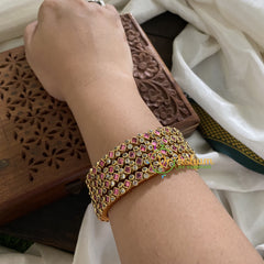 Single Line Kundan Bangle-Dice and Dots-Light Pink-Glossy-G3638