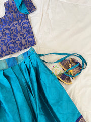 Dark Blue Indian Traditional Girls Lehenga-VS1808