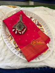 Red Paithani Semi Soft Silk Saree -VS743