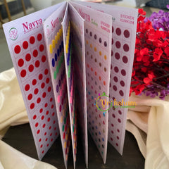 Color Sticker Bindi Book- Navya Plain Color bindis -B014