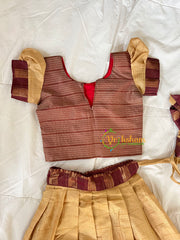 Sandal with Maroon Indian Traditional Girls Lehenga-VS1814