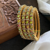Single Line Kundan Bangle-Dice and Dots-Rainbow-G3630