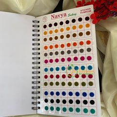 Plain Color Sticker Bindi Book-Navya-B011