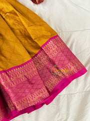 Pink with Mustard Yellow Indian Traditional Girls Lehenga-VS1797
