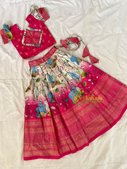 Pink Pichwai Indian Traditional Girls Lehenga-VS1798