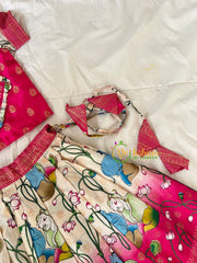 Pink Pichwai Indian Traditional Girls Lehenga-VS1798