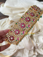 Exquisite Kundan and Kemp Hip Belt-Green Bead -G4424
