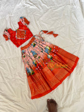 Orange Pichwai Indian Traditional Girls Lehenga-VS1799