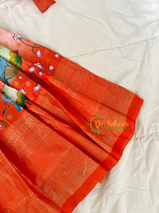 Orange Pichwai Indian Traditional Girls Lehenga-VS1799