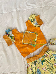 Yellow Pichwai Indian Traditional Girls Lehenga-VS1800