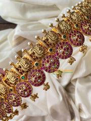 Exquisite Premium AD Stone Coin Style Peacock Hipbelt-Gold Bead -G4427