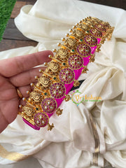 Exquisite Premium AD Stone Coin Style Peacock Hipbelt-Gold Bead -G4427