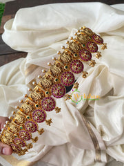 Exquisite Premium AD Stone Coin Style Peacock Hipbelt-Gold Bead -G4427