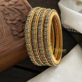 Single Line Kundan Bangle-Opaque-Grey-G3640