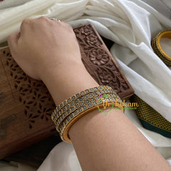 Single Line Kundan Bangle-Opaque-Grey-G3640