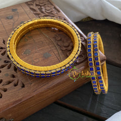 Single Line Kundan Bangle-Opaque- Blue-G3611