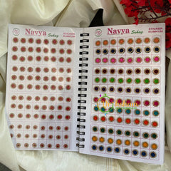 Color Stone Sticker Bindi-navya plain n gold stone-B08